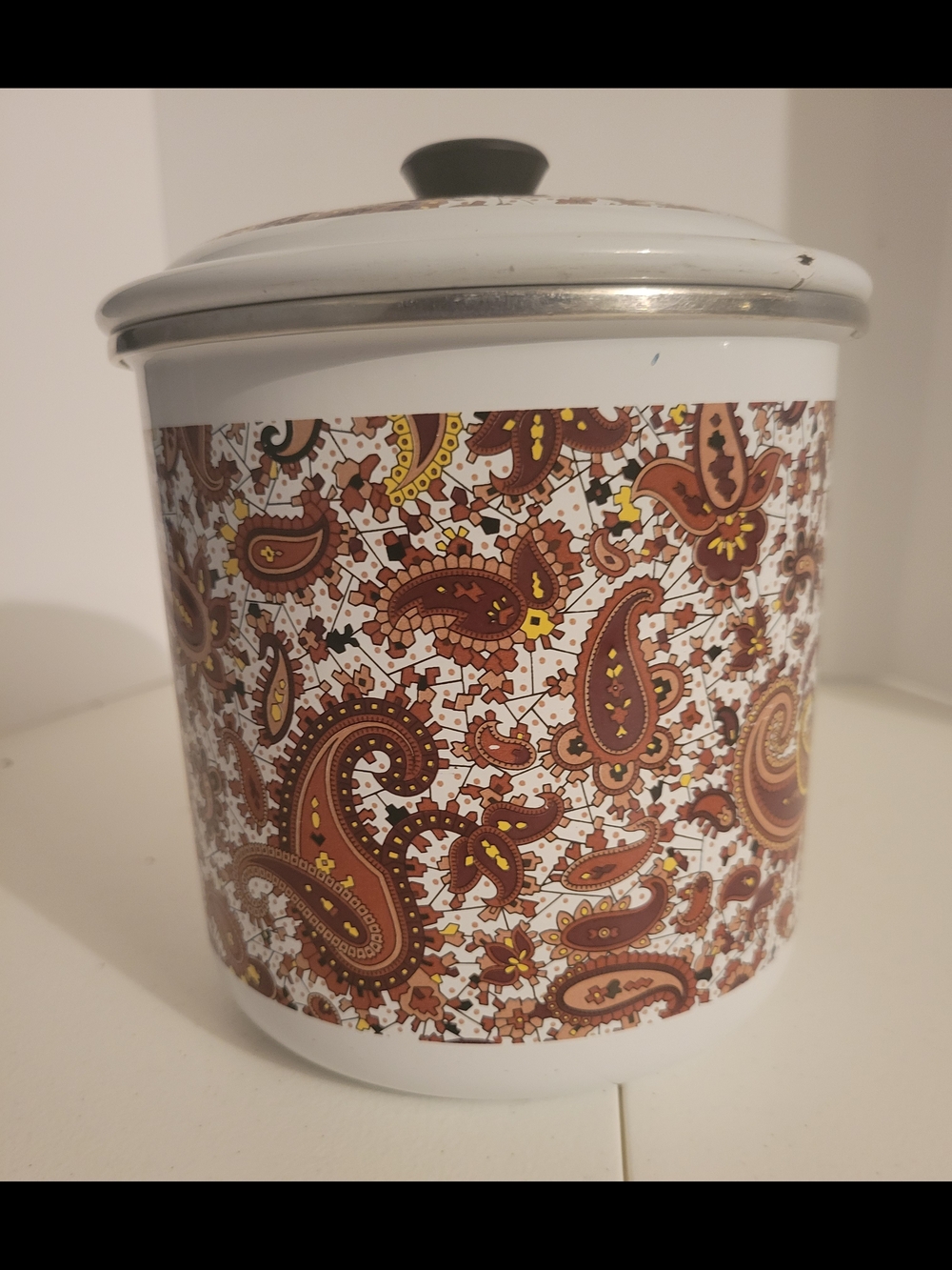 Fancipans Vintage Canister  Paisley Pattern